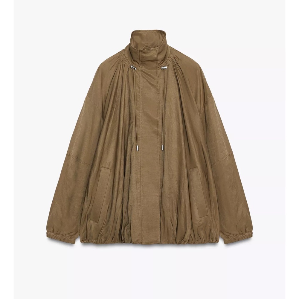 NWT ZARA ZW Collection Fluid Bomber Jacket size S - Picture 5 of 6